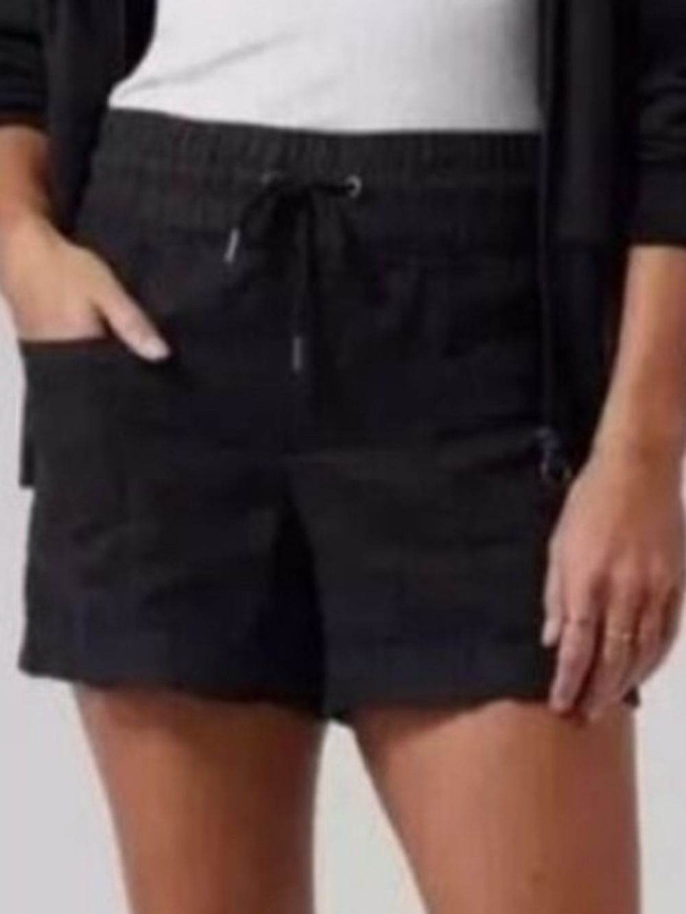 ATHLETA Cabo Linen 4" Short Black